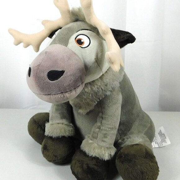 Disney's FROZEN SVEN Plush Stuffed Sitting Reindeer Moose Gray 15-16" High 2015 - Picture 3 of 8